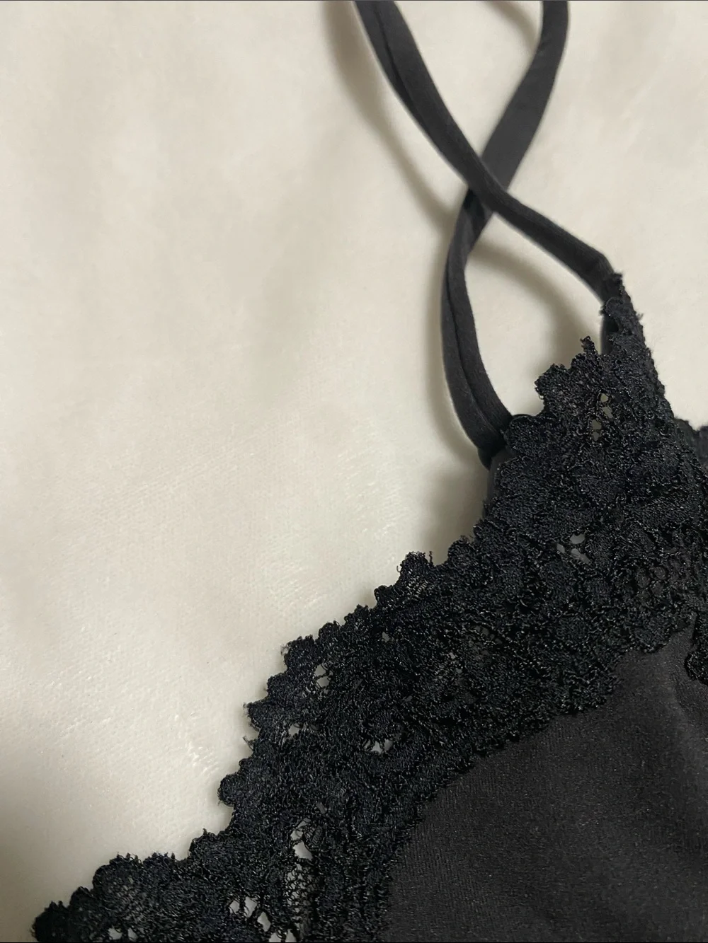 Skims Fits Everybody Lace Scoop Bralette in Onyx NWT